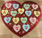 Mini Conversation Heart Cookies