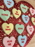 Mini Conversation Heart Cookies