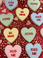 Mini Conversation Heart Cookies