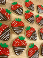Mini Chocolate Dipped Strawberry Cookies
