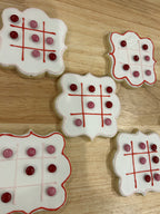 Valentines Day Tik-Tac-Toe Cookies