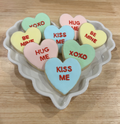 Mini Conversation Heart Cookies