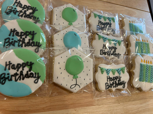 Birthday Banner Decorated Cookies