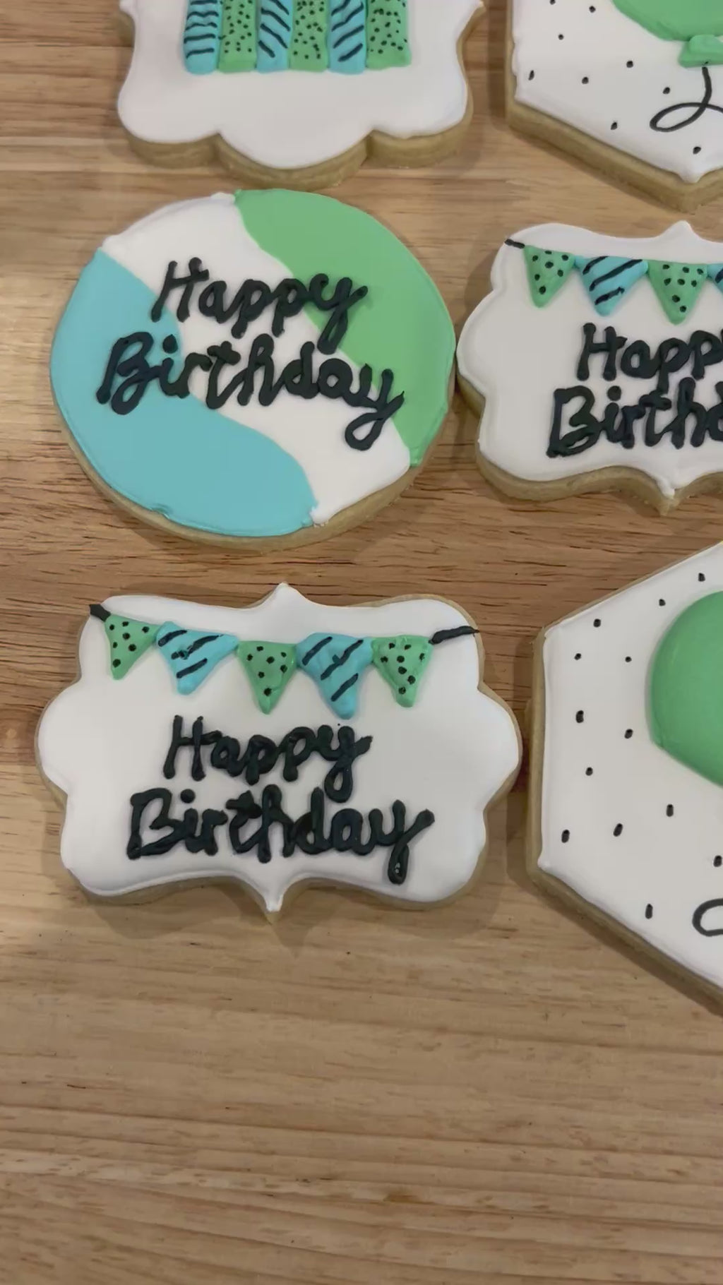 Birthday Banner Decorated Cookies