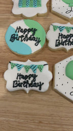 Birthday Banner Decorated Cookies